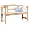 vidaXL Outdoor Bench Natural 46.85 x 17.32 x 29.92 in Solid Pine Wood