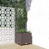 vidaXL Garden Planter Brown Polypropylene 15.7 x 15.7 x 53.5 in Planters