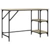 vidaXL Desk Sonoma oak Engineered wood, Metal Medium Adjustable Feet