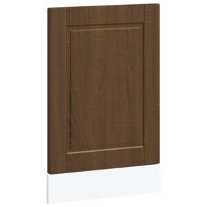 vidaXL Dishwasher Panel Brown oak Engineered wood 17.7x0.6x26.4 in