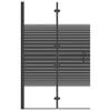 vidaXL Folding Shower Enclosure ESG 31.5"x55.1" Black