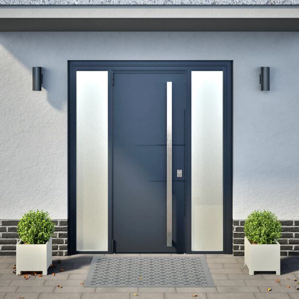 vidaXL Garden Planter Set of 2 White Steel 11.8 x 11.8 x 11.8 in