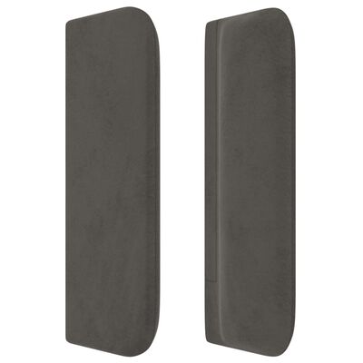 vidaXL Headboard with Ears Dark Gray 40.6"x6.3"x30.7"/34.6" Velvet