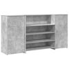 vidaXL Reception Desk Concrete grey Engineered wood Large Reception Desk