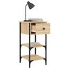 vidaXL Bedside Cabinet Set of 2 Sonoma Oak Engineered wood Medium
