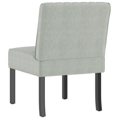 vidaXL Slipper Chair Light Gray Velvet