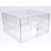 @Pet Outdoor Pet Enclosure Silver Metal 45.7x45.7x25.6 in Foldable
