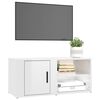 vidaXL TV Cabinet Set of 2 High Gloss White Engineered Wood Medium