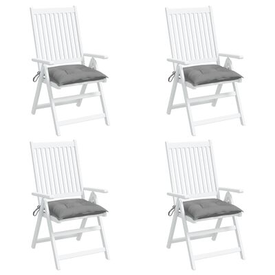vidaXL Chair Cushions 4 pcs Gray 19.7"x19.7"x2.8" Oxford Fabric