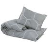 vidaXL Duvet Cover Set Set of 2 Grey 100% Cotton 88.6 x 86.6 in