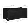 vidaXL Garden Planter Black Solid pinewood 23.6 x 12.2 x 12.2 in Durable
