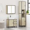 vidaXL Bathroom Furniture Set Sonoma Oak Engineered wood, Metal, Glass
