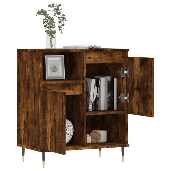 vidaXL Sideboard Smoked Oak Engineered wood, iron Standard Sideboard