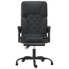 vidaXL Massage Office Chair Black Faux leather, metal, plywood