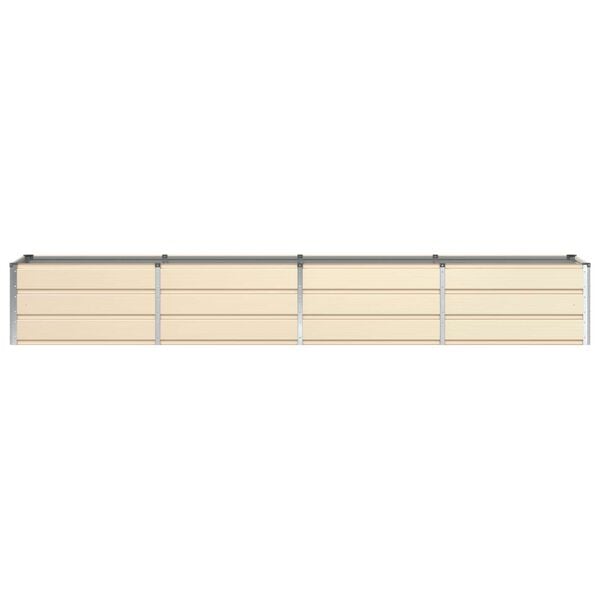 vidaXL Planter Ivory 125.98 x 31.50 x 17.72 in Steel