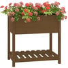 vidaXL Planter Honey Brown Solid Pine Wood Medium Durable Planter