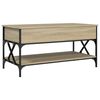 vidaXL Coffee Table Sonoma Oak Engineered Wood and Metal Medium