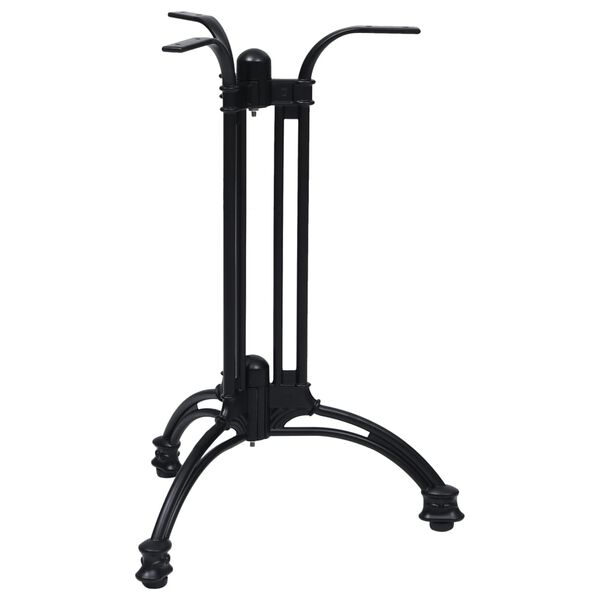 vidaXL Bistro Table Leg Black Cast aluminum Standard Industrial