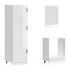vidaXL Kitchen Cabinet Set High gloss white Engineered wood Standard