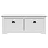 vidaXL Hallway Bench White Solid pinewood, engineered wood, metal Small