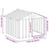vidaXL Dog House Grey Galvanized steel 45.9 x 40.6 x 32.1 in Durable