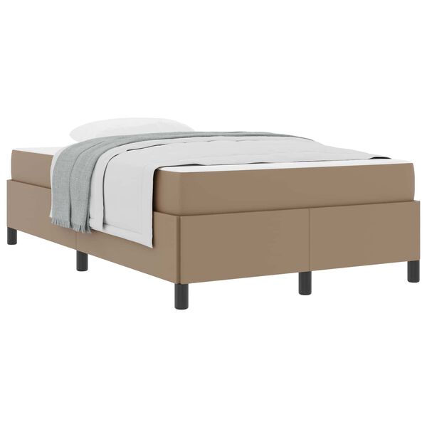 vidaXL Bed Frame with Mattress Cappuccino 47.24 x 78.74 in Fabric