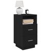 vidaXL Bedside Cabinet Black Engineered wood Small Bedside Cabinet