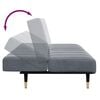 vidaXL Sofa Bed Dark Grey Velvet (100% polyester), wood, metal Compact