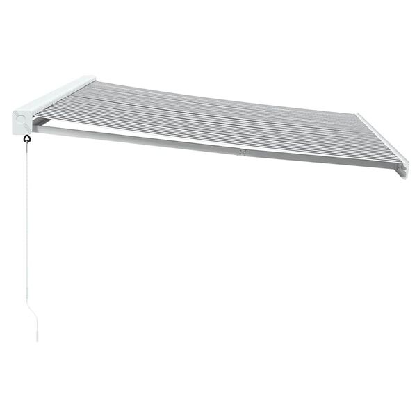 vidaXL Retractable Awning Anthracite and White