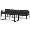 vidaXL Garden Lounge Set Anthracite Aluminum, 100% polyester Modular