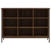 vidaXL Shoe Cabinet Brown Oak Engineered Wood Medium Industrial