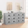 vidaXL Sideboard Set of 2 Concrete Grey Engineered Wood Sideboard