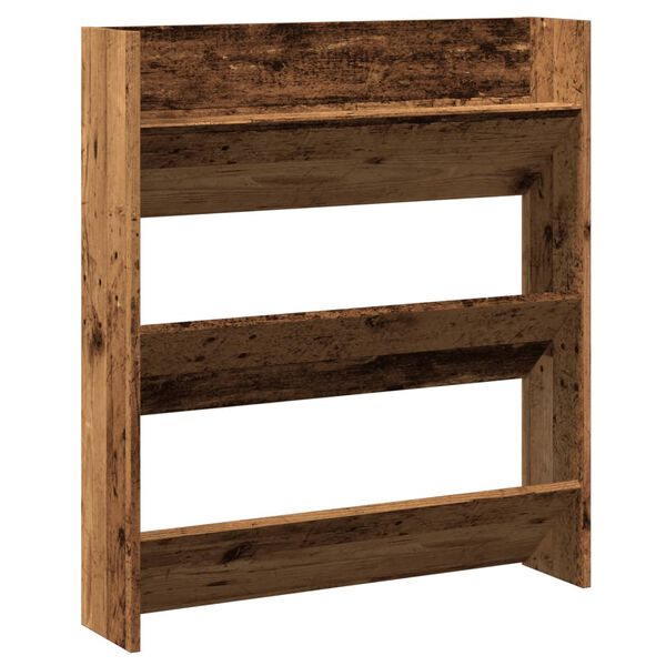 vidaXL Wall Shoe Cabinet Old wood Engineered wood Compact