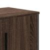 vidaXL TV Cabinet Brown Oak Engineered Wood, Metal Large TV Cabinet
