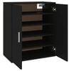 vidaXL Shoe Cabinet Black Engineered wood Medium Shoe Cabinet