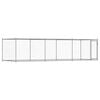 vidaXL Dog Cage Grey Galvanized Steel Large Durable Dog Cage