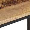 vidaXL Console Table Natural wood, Black Solid rough mango wood, Iron