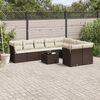 vidaXL Garden Sofa Set Brown PE rattan Sectional Modular