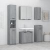 vidaXL Bathroom Furniture Set Grey sonoma Engineered wood, Glass Tall