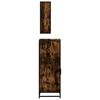 vidaXL Bathroom Furniture Set Smoked Oak Engineered wood, metal, glass