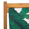 vidaXL Beach Chair Green Solid eucalyptus wood, 100% polyester fabric