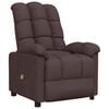 vidaXL Massage Chair Dark Brown Fabric (100% polyester), plywood, iron