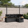 vidaXL Outdoor Sofa Set Black