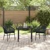 vidaXL Garden Dining Set 5 pcs Gray Poly rattan
