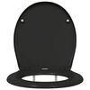 vidaXL Toilet Seat Black 17.64 x 14.69 x 1.65 in Duroplast