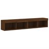 vidaXL TV Cabinet Set of 2 Brown Oak Engineered Wood Medium TV Cabinet