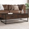 vidaXL Coffee Table Brown Oak Engineered Wood and Metal