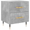 vidaXL Bedside Cabinet Set of 2 Concrete grey Engineered wood, iron