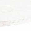 vidaXL Table Top White Solid Pine Wood Medium Durable Table Top Oval