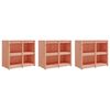 vidaXL Outdoor Kitchen Cabinet Set of 3 Natural Wood